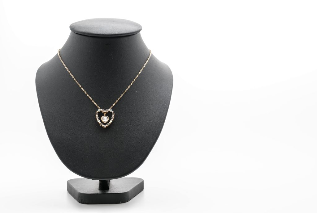 Diamond necklace display, Akshar Jewellers Nagpur
