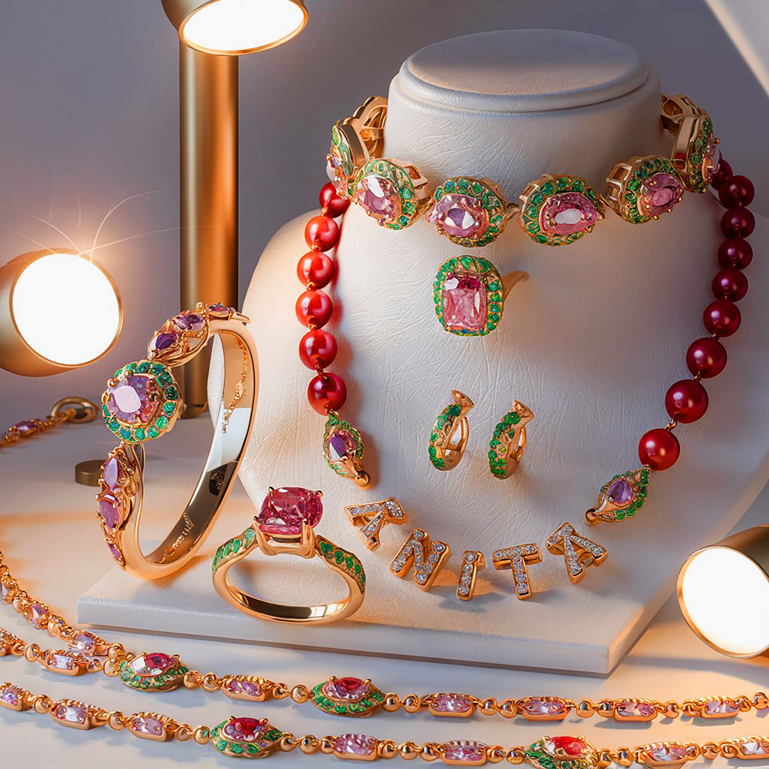 stunning-3d-render-photography-luxurious-jewelry-set-featuring-gold-pieces-adorned